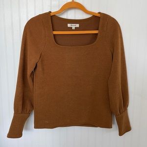 Madewell Ottoman Rib Square-Neck Top